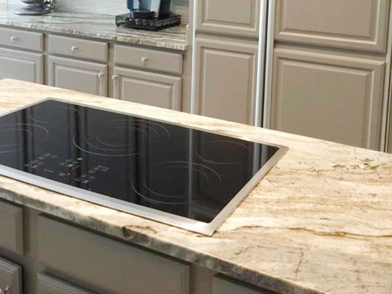 Marble cooktop with modern style design.
